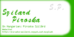 szilard piroska business card